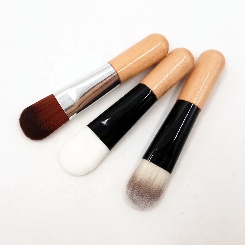 Small Face Facial Mask Brush Clay Mask Applicator Makeup Clear Handle White Mini Foundation Brush