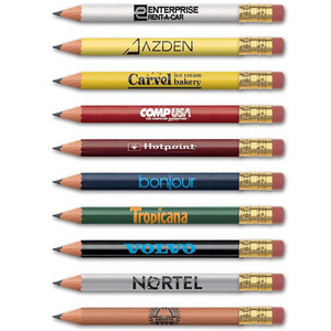 Personalized Golf Pencil Short Pencil with Eraser