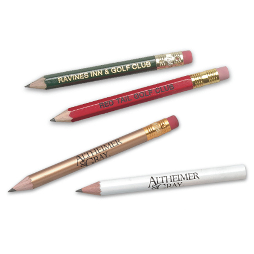 Personalized Golf Pencil Short Pencil with Eraser