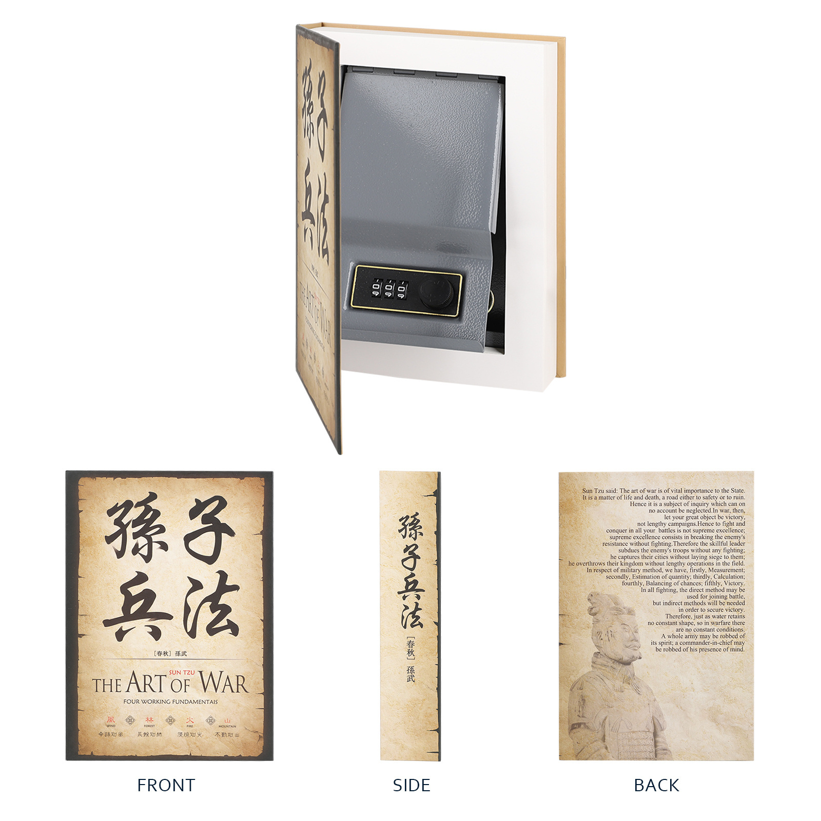 Combination Lock Book storage box for money Safe Box, Home Secret Stash Combinnation Book Safe for cash,jewelry,card