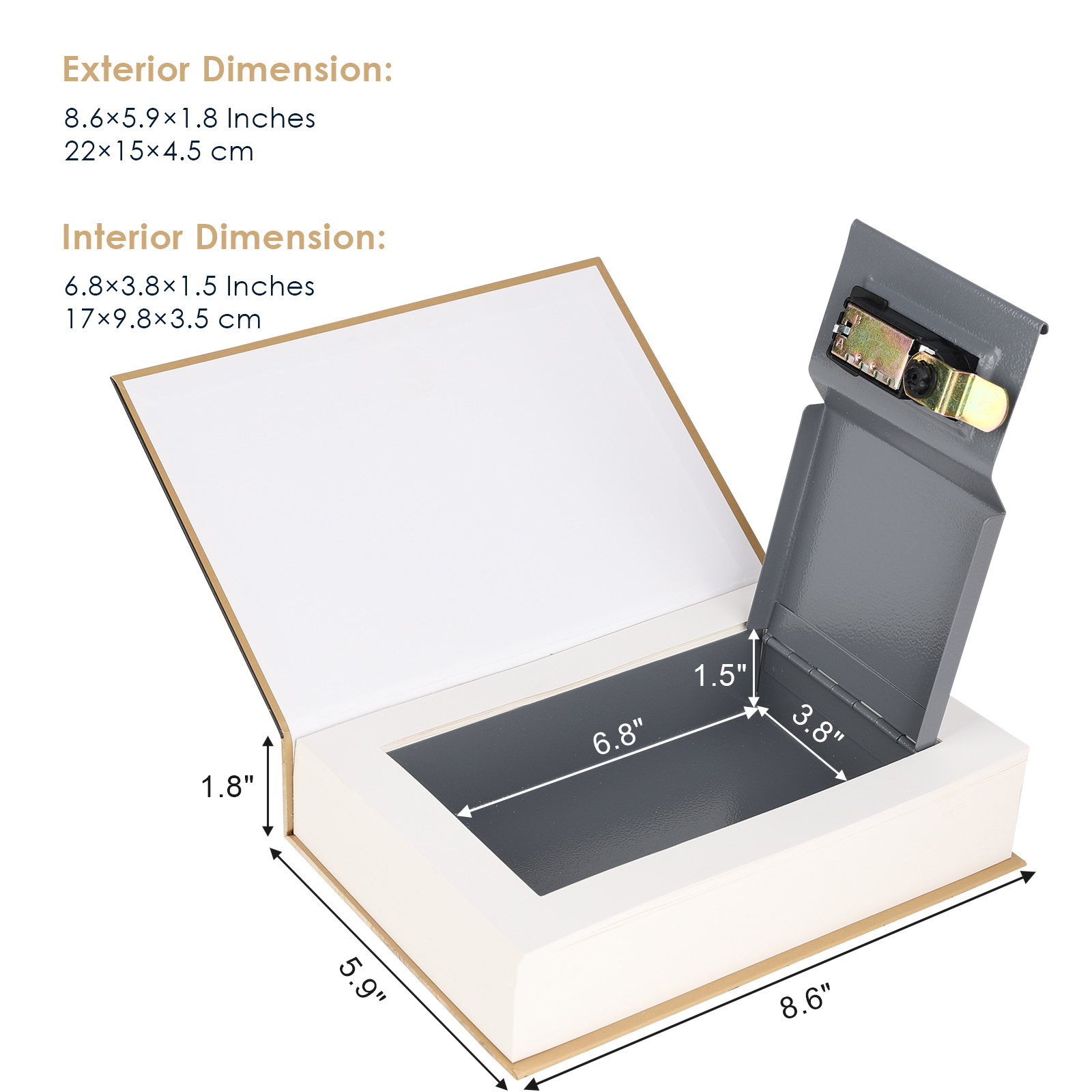 Combination Lock Book storage box for money Safe Box, Home Secret Stash Combinnation Book Safe for cash,jewelry,card