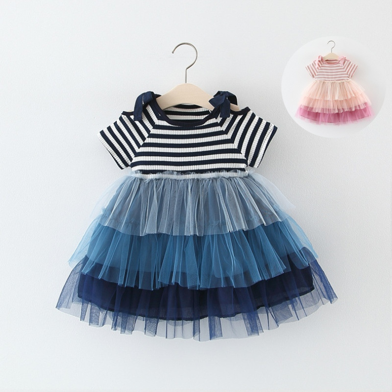 Summer Casual Toddler Kids Girl Princess Layered Dress Party Tulle Baby Girl Dresses