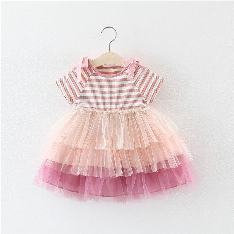 Summer Casual Toddler Kids Girl Princess Layered Dress Party Tulle Baby Girl Dresses