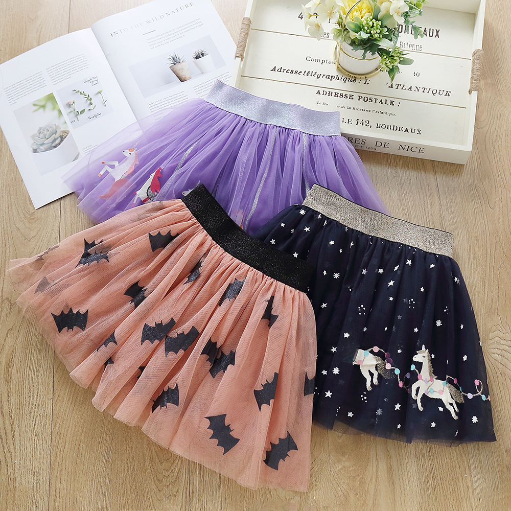 Princess Dress Summer Fashion Skirt New Lovely Sweet Children Vestidos Kids Costume Skirts Sequin Embroidery Girls Tutu Skirts