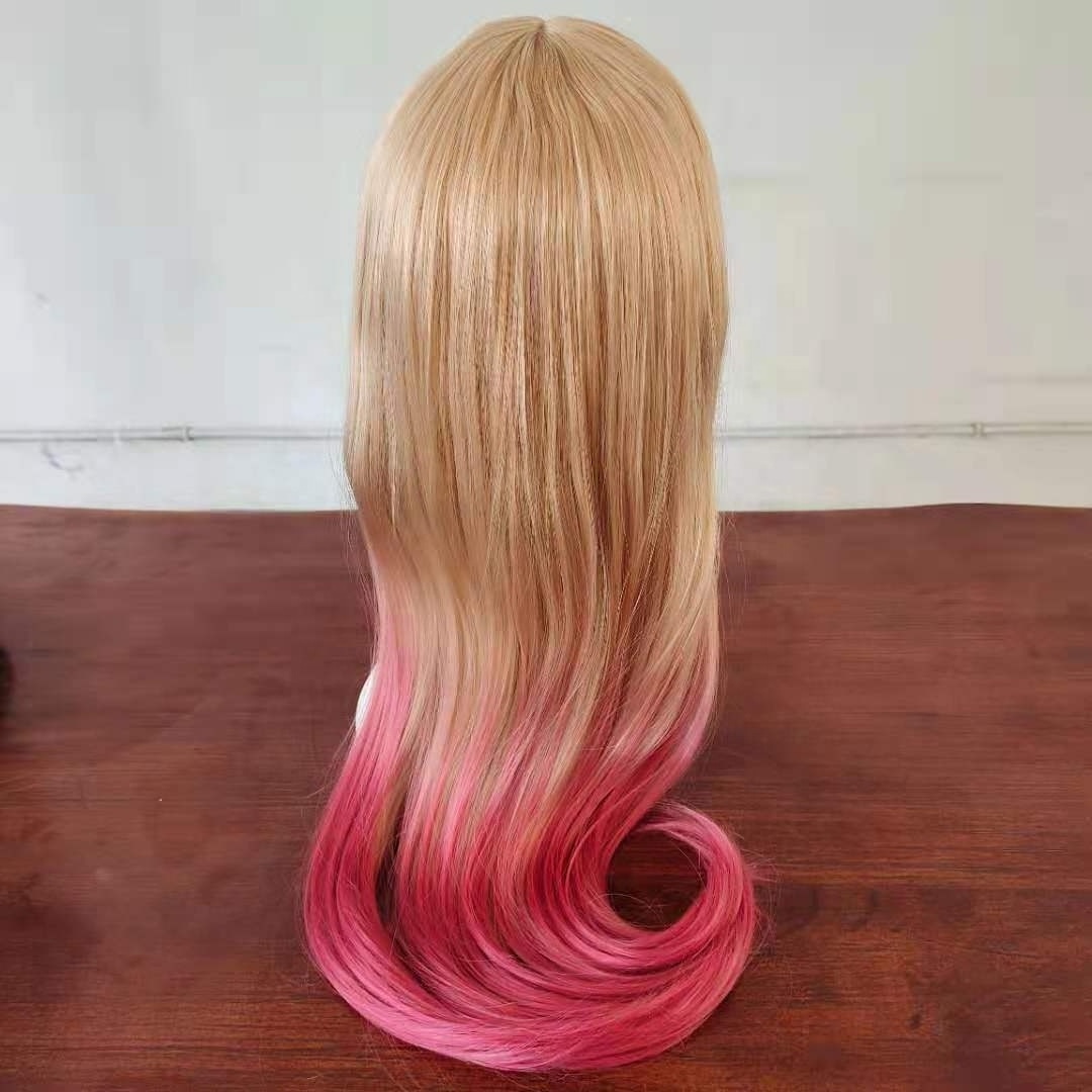 MYSURE japanese fiber hair quality synthetic pink wig blonde and pink wig futura pink hair wig