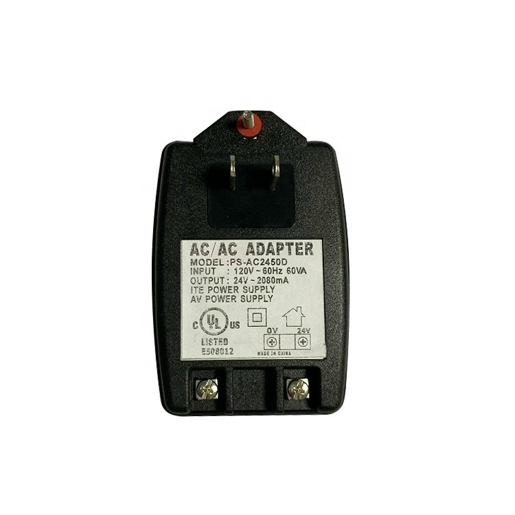 24V AC 40VA Power Supply Transformer CCTV Plug-In Adapter Class 2 Power Adapter