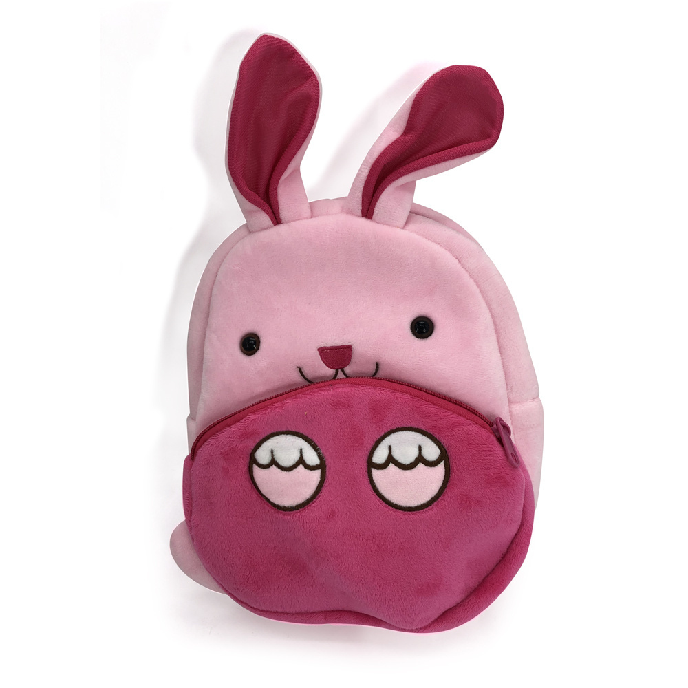 Children Bunny Travel Animal Toys Stuffed Rabbit Kids Cartoon Plush School Bag Backpack