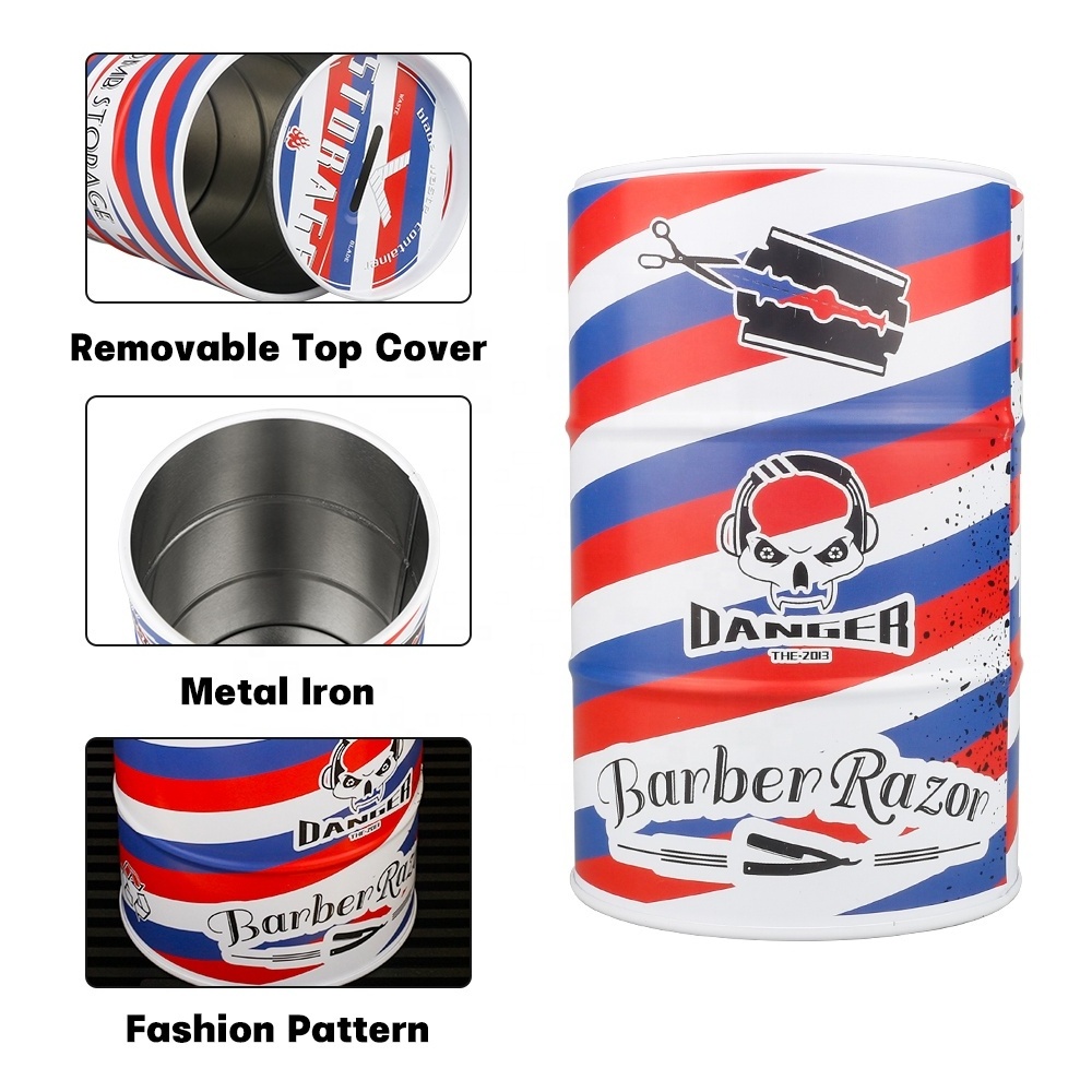 Factory Barbershop recycling Razor Blade Disposal Container Stainless Steel Shave Razor Disposable Blade Container