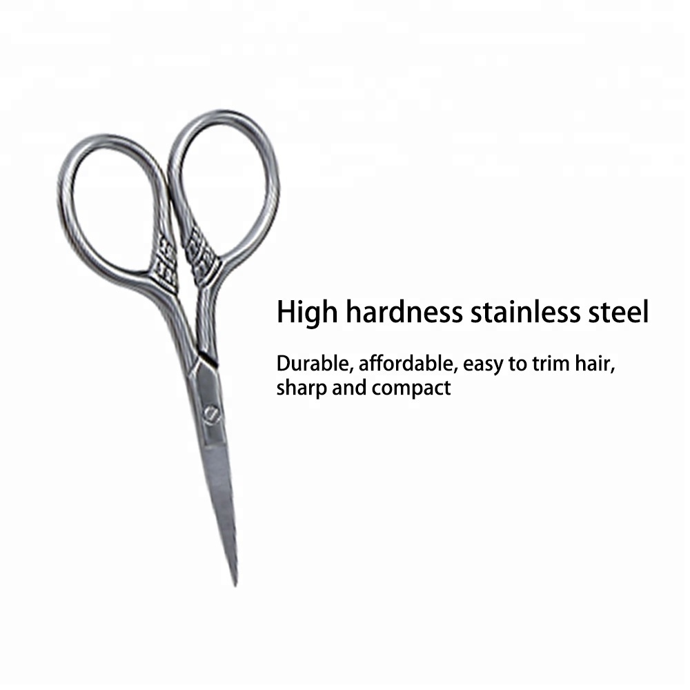 Stainless Steel Beard Grooming Scissors Mustache Brush And Comb Beard Gift Set For Black Men