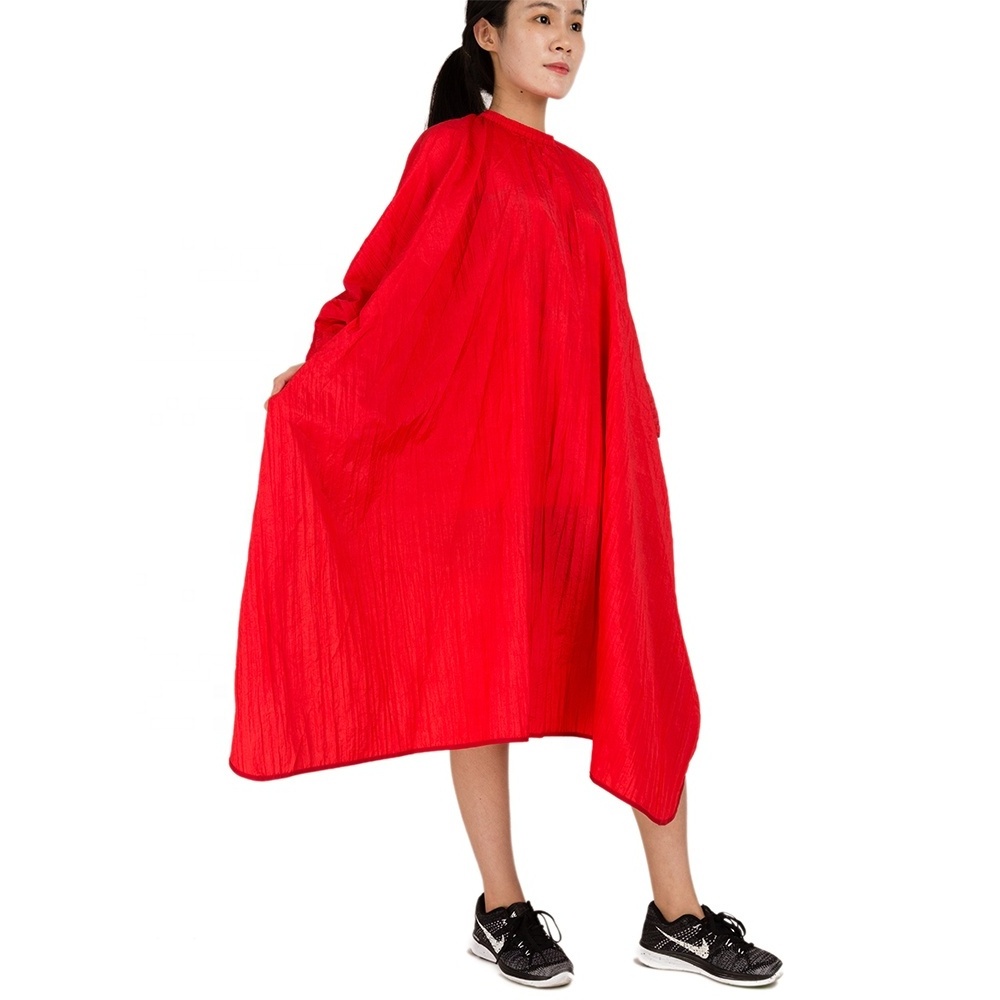 Newest Fashion Red Custom Print Hair Barber Capes Waterproof Hairdresser Cape