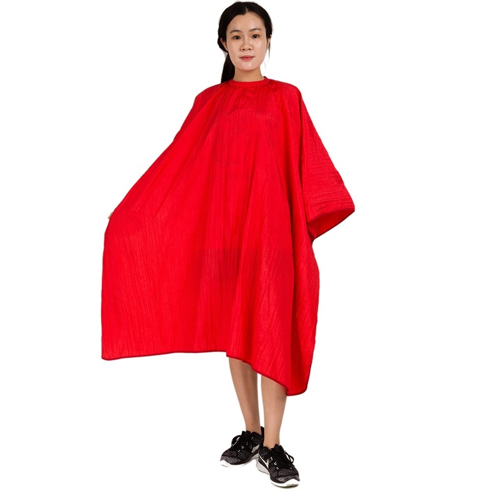 Newest Fashion Red Custom Print Hair Barber Capes Waterproof Hairdresser Cape