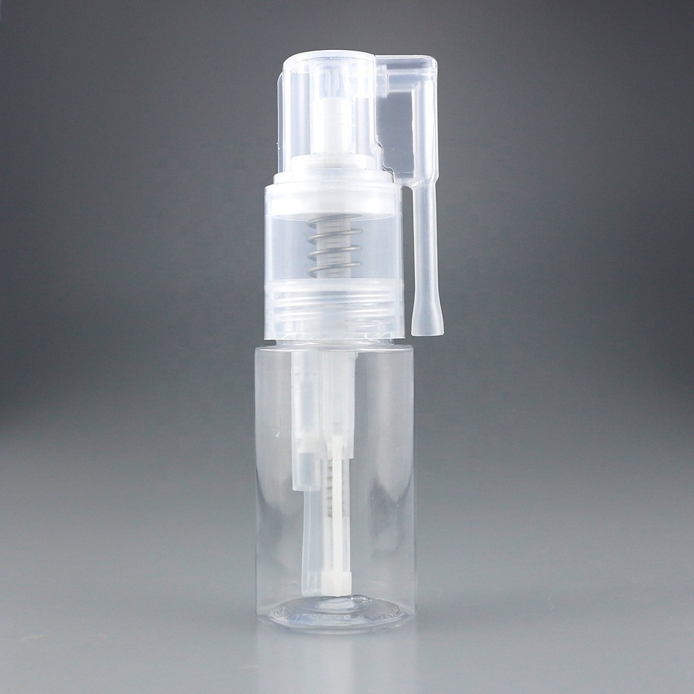 35ml Clear Powder Spray PET Bottle with Adjusted Nozzle Private Label hair fiber spray bottle for root touch up powders