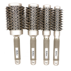 New Fashion Round Ceramic Comb Best Selling Round Rolling Hair Brush Heat-resistant Curly Hair Round Volume Brush For Hair Salon