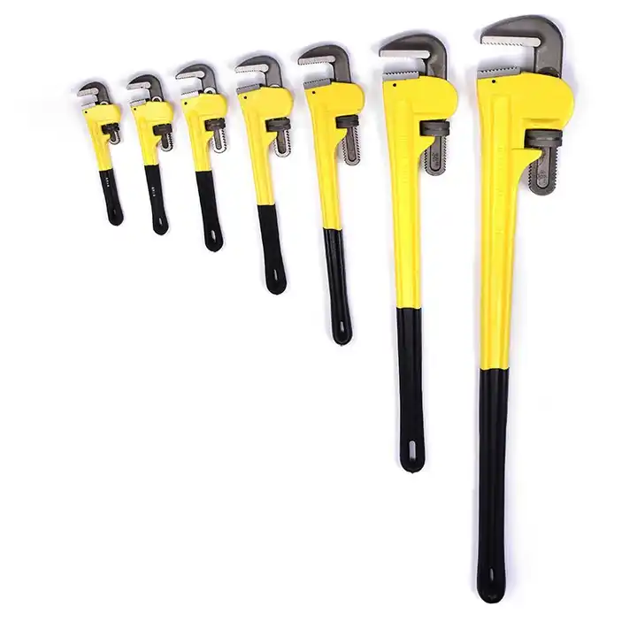 Heavy Duty Pipe Wrench Adjustable Body Heat Treatment Wrench High Precision Aluminum Hand Tools