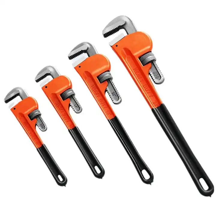 Heavy Duty Pipe Wrench Adjustable Body Heat Treatment Wrench High Precision Aluminum Hand Tools