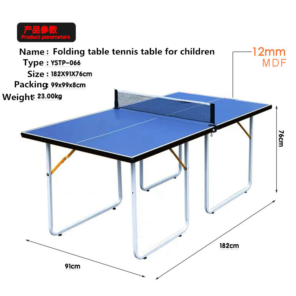 Folding table tennis table with pulley