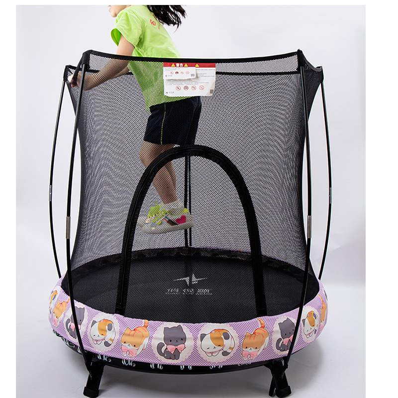 Children Trampoline Round Mute Fitness Safety Mesh Trampoline Kids Bed Furniture Baby's Mobile Park Children Indoor Playground