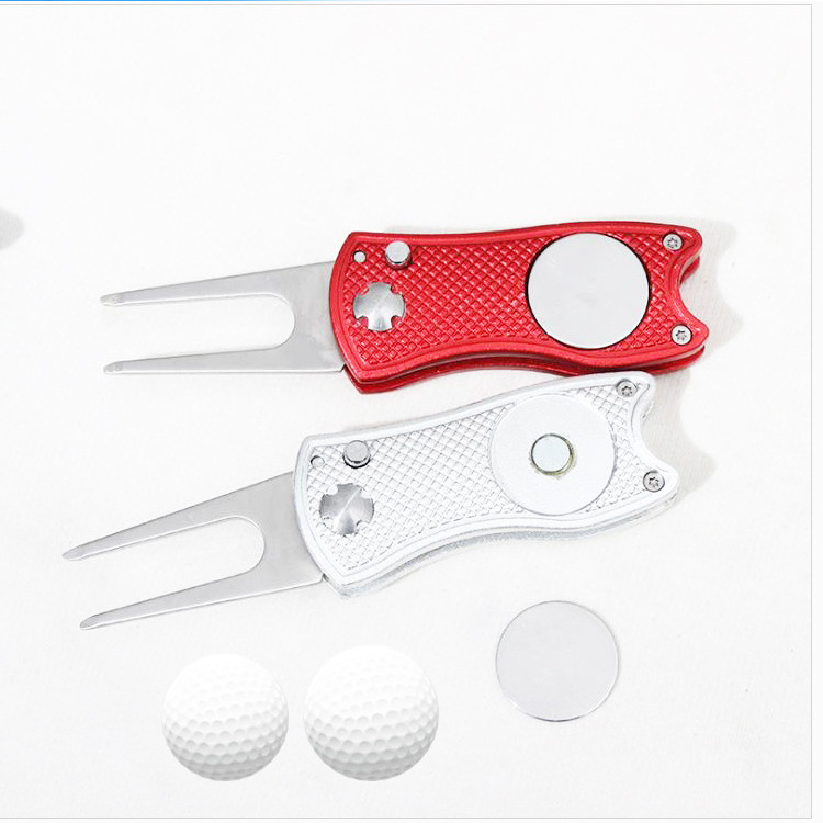 Wholesale Golf Divot Repair Tool Pitch Cleaner Golf Accessories Putting Green Fork Golf Training Aids