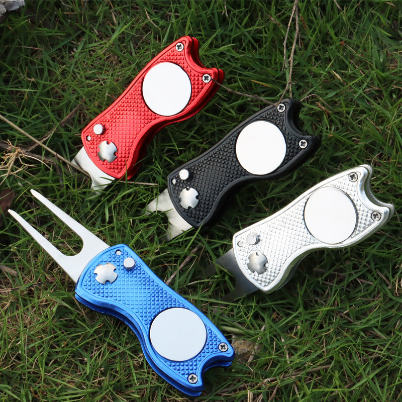 Wholesale Golf Divot Repair Tool Pitch Cleaner Golf Accessories Putting Green Fork Golf Training Aids