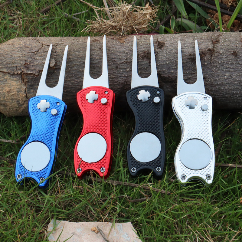 Wholesale Golf Divot Repair Tool Pitch Cleaner Golf Accessories Putting Green Fork Golf Training Aids