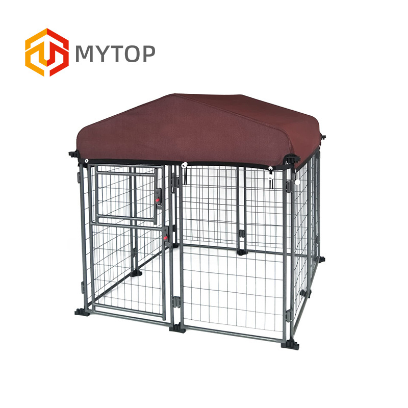 Easy To Install Heavy Duty Strong Metal Kennel Crate Medium And Large Pet Dog Cage With Four Wheels