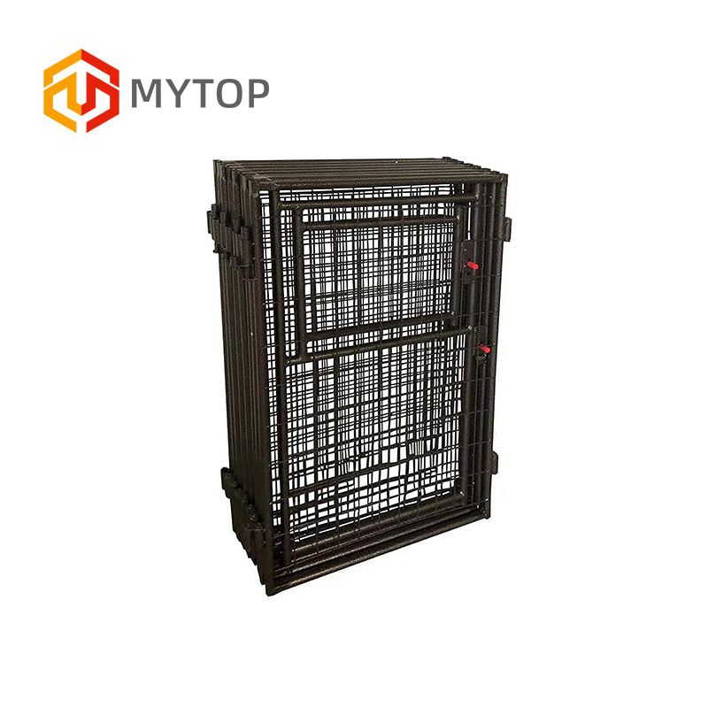 Easy To Install Heavy Duty Strong Metal Kennel Crate Medium And Large Pet Dog Cage With Four Wheels