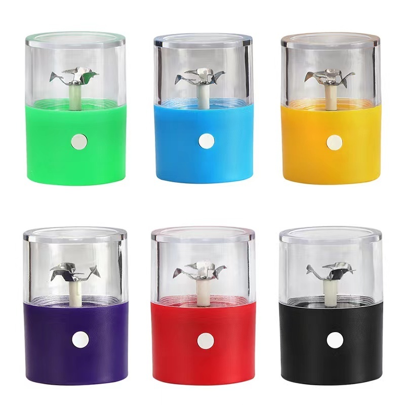 2022 Multi color Mini Portable USB Charging Automatic Herbal Dry Flowers Tea Crusher Electric Herb Grinder