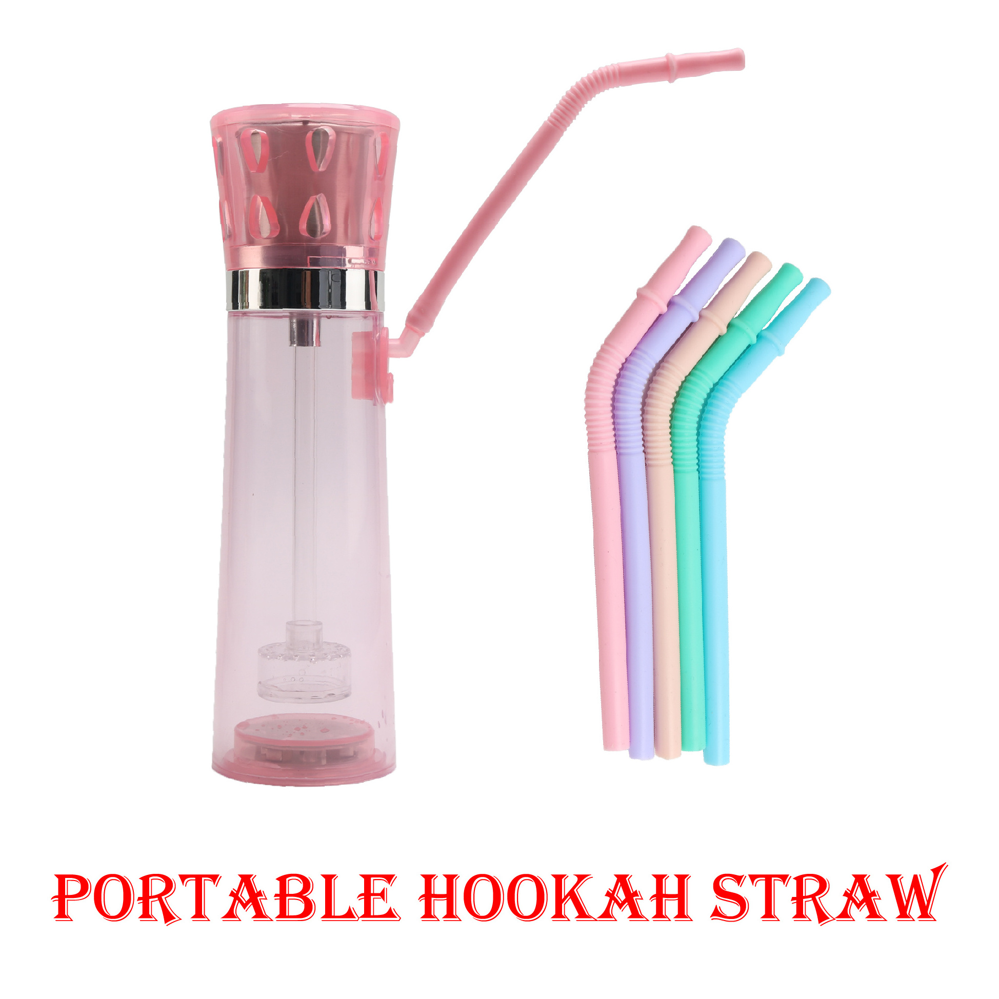 Wholesale Portable Led Shisha Cup Set Light Up Travel Plastic Narguile Huka Vandpibe Vannpipe Car Smoking Cup Hookah