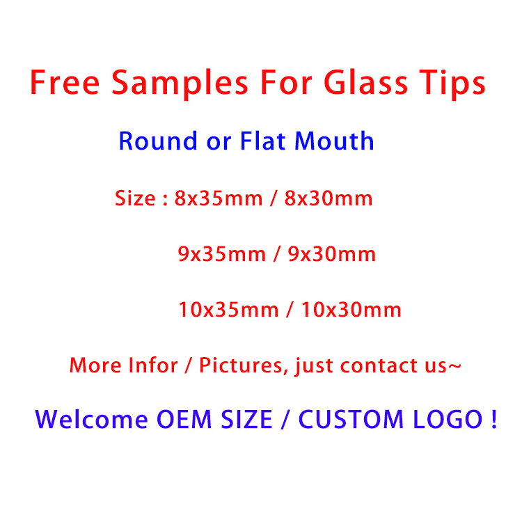 wholesale 6mm 8mm 10mm 12mm Custom Shapes Glass Filter Tips