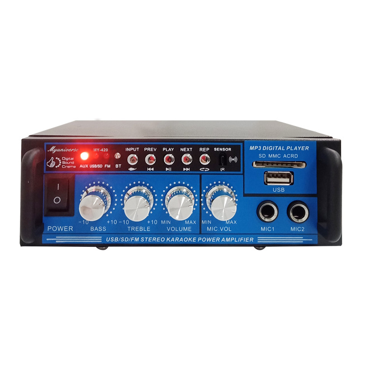 High Quality Blue Color 4 Channel Car Audio Amplifier Processor Stereo Car Amplifier