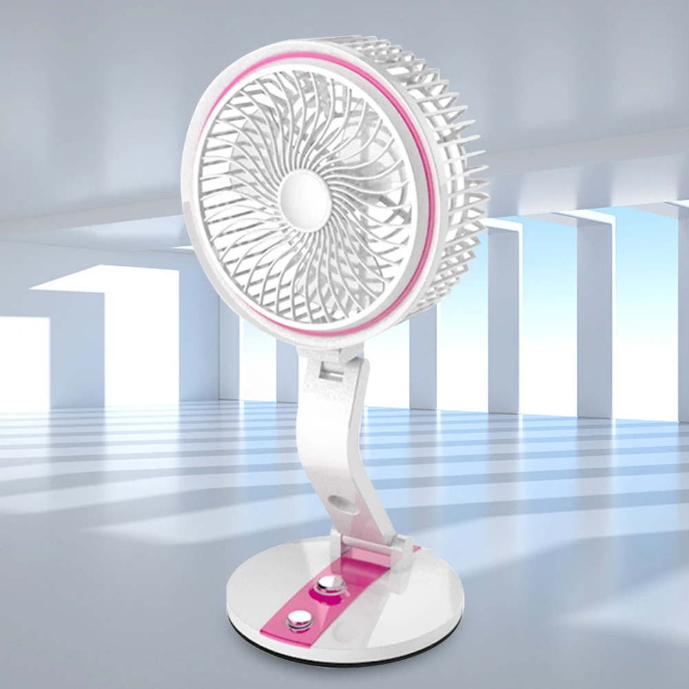 1600mAh Wall mounted solar fan with solar panel Rechargeable Fan with Battery and Led Light Table Fan Dormitory Office