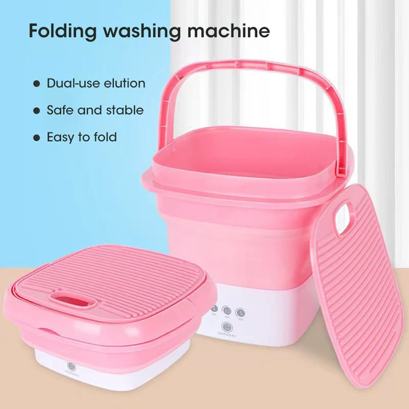 Mini Washing Machine Folding Small Household Portable Dormitory Underwear Washing And Socks Washing And Removing All-in-one