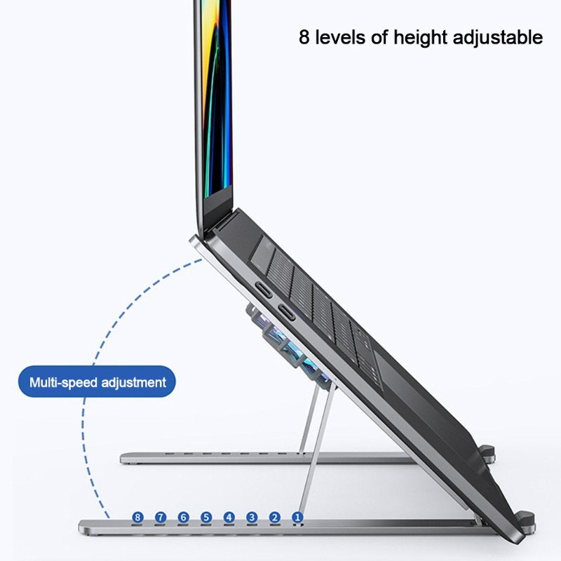 Hot Selling Adjustable Laptop Stand Cooling Holder with 2 Fans Quiet Thin Folding Riser Cooler for Pad Notebook PC