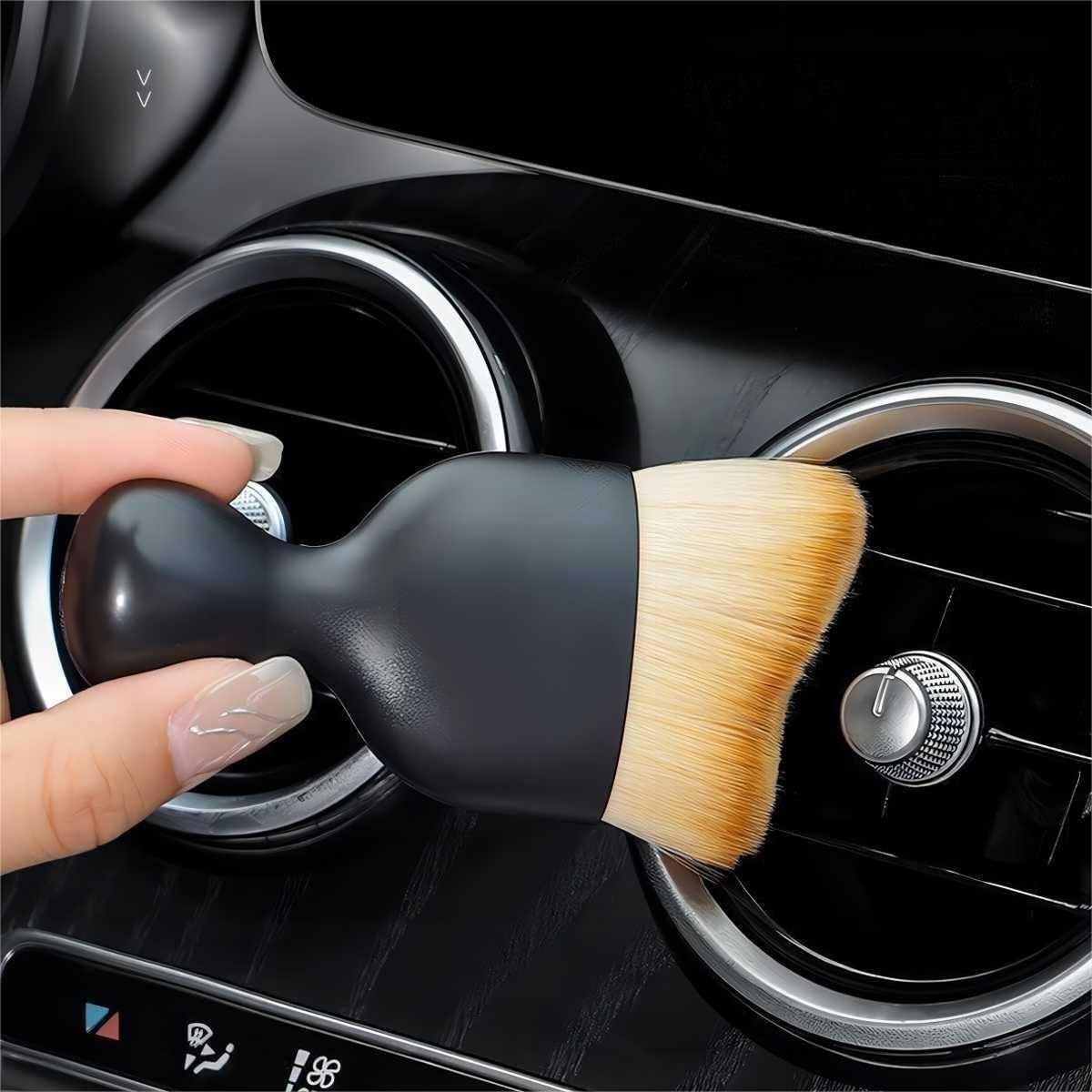 Car Interior Vent bristle Cleaning Soft Nylon Brushes Air Outlet Dashboard Crevice Dusting Auto Detail kit with Cover Dust