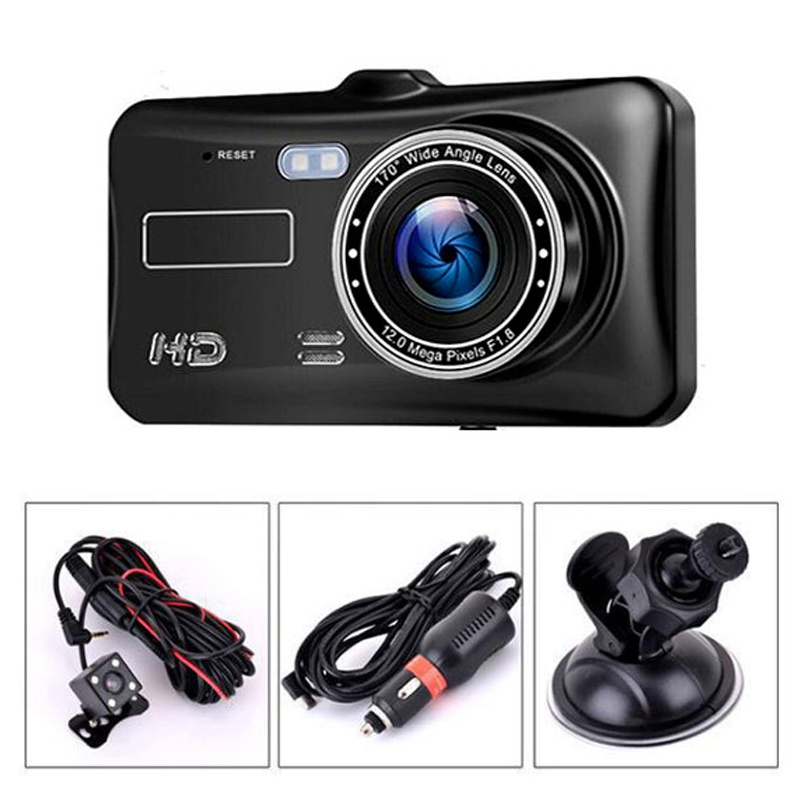 4 Inch Touch Screen Lcd Fhd front and rear view car camcorder video recorde1080p Dual Lens Front And Rear Dvr Video Recorder