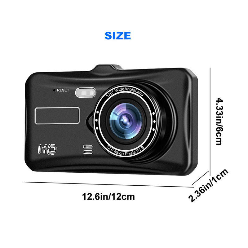 4 Inch Touch Screen Lcd Fhd front and rear view car camcorder video recorde1080p Dual Lens Front And Rear Dvr Video Recorder