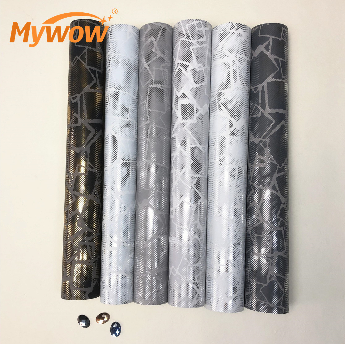 MyWow Metallic Pvc Home Wallpaper 3d Metal Glitter Wallpaper Pvc Metallic Wallpaper With Foil Lamination