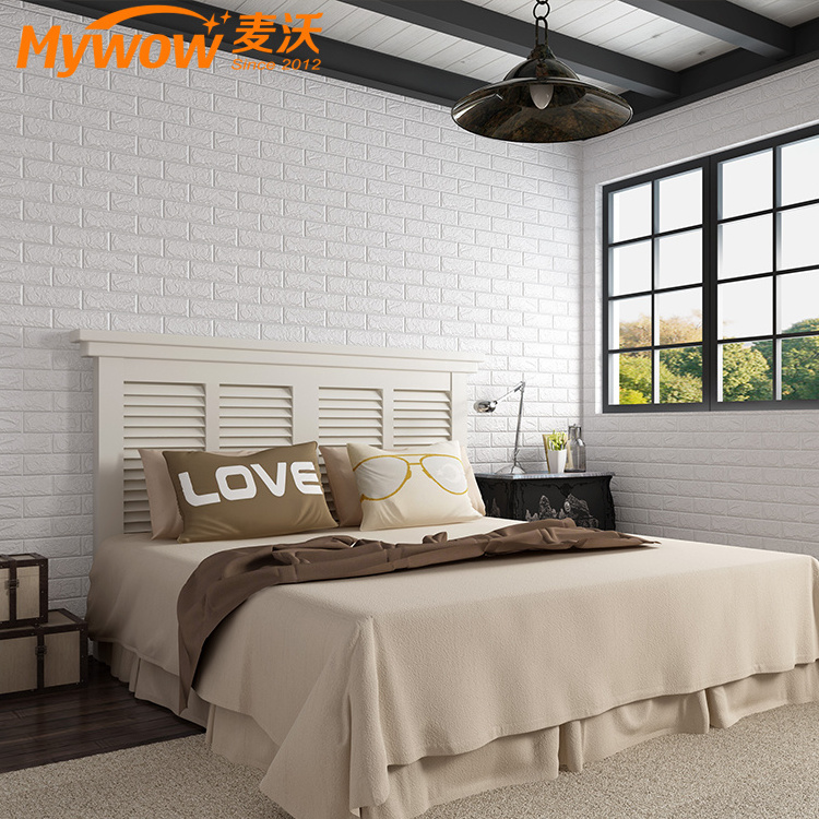 Hot Sale Products Wall Decor Self Adhesive Decorative Interior 3D Foam Wall Panels Brick Wall Sticker