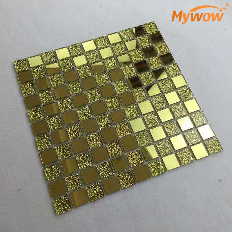 MyWow Glass Mosaic Tile Cheap Wall Decor Peel and Stick 30x30cm Mirror Tile