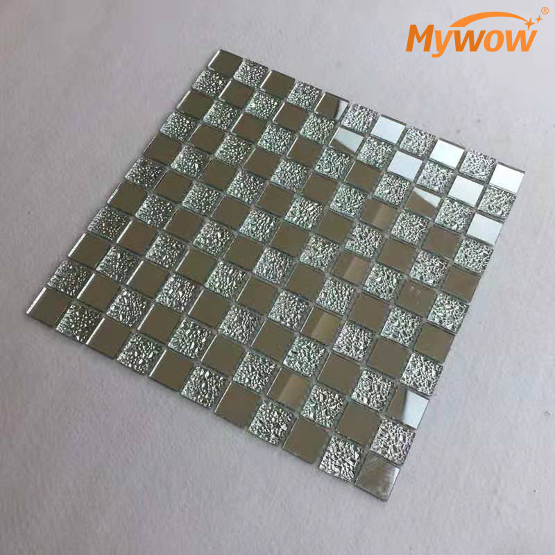 MyWow Glass Mosaic Tile Cheap Wall Decor Peel and Stick 30x30cm Mirror Tile