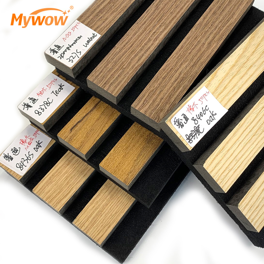 High Density Soundproof 3d Wall Panels Mdf Wood Slatted Wall Acoustic Felt Panels For Interior Decoration Wall And Ceiling