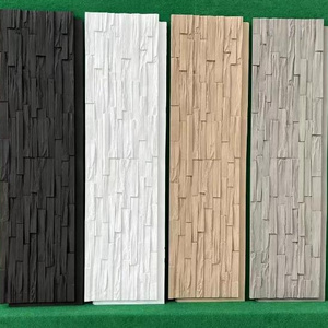 Fashion Factory Wholesale Factory Price Pu Rock Veneer Exterior Panel De Pared 3d Pu Stone Wall Panel