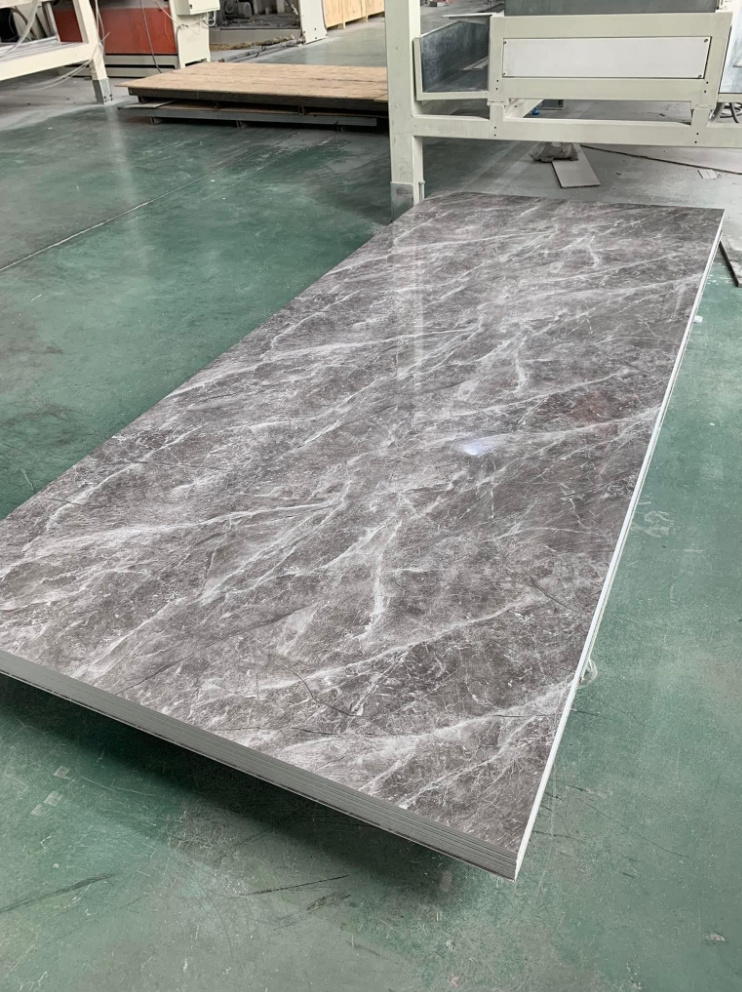 4x8 UV PVC Sheet Marble Alternative with Pattern Decoration Fireproof and for Commerce and Apartment Use