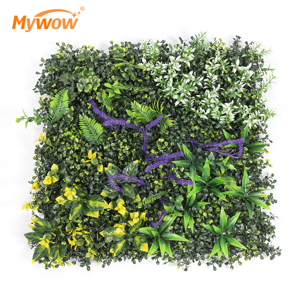 MyWow 1MX1M Green Wall Decor Flowery and Leaves Outdoor Artificial Plants Decoration