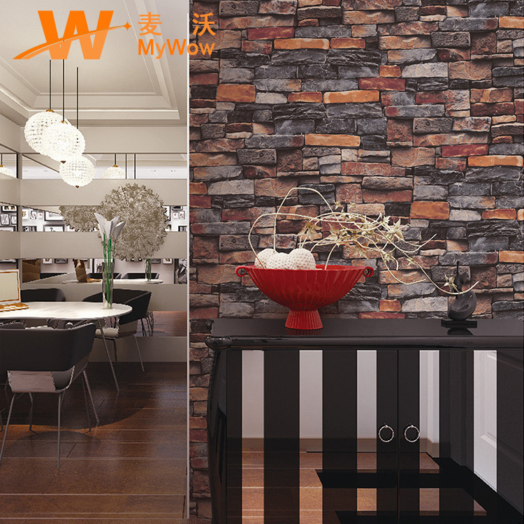 A62-20 2019 Mywow Decor PVC 3d brick wallpaper for home decoration