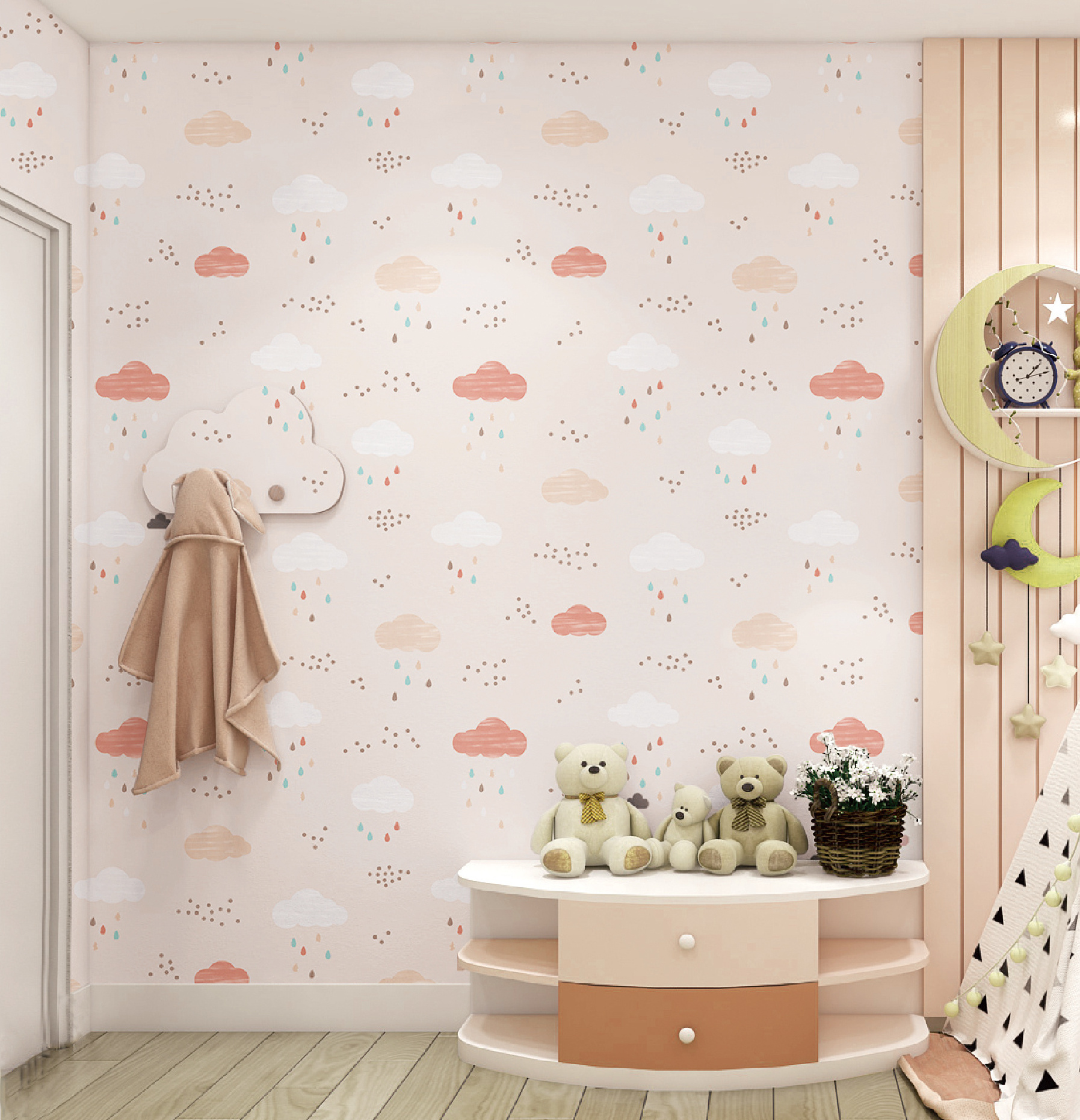 MyWow Decoration Cute And Witty Animation Theme Boys And Girls Children's Room Mural Wallpaper 3d