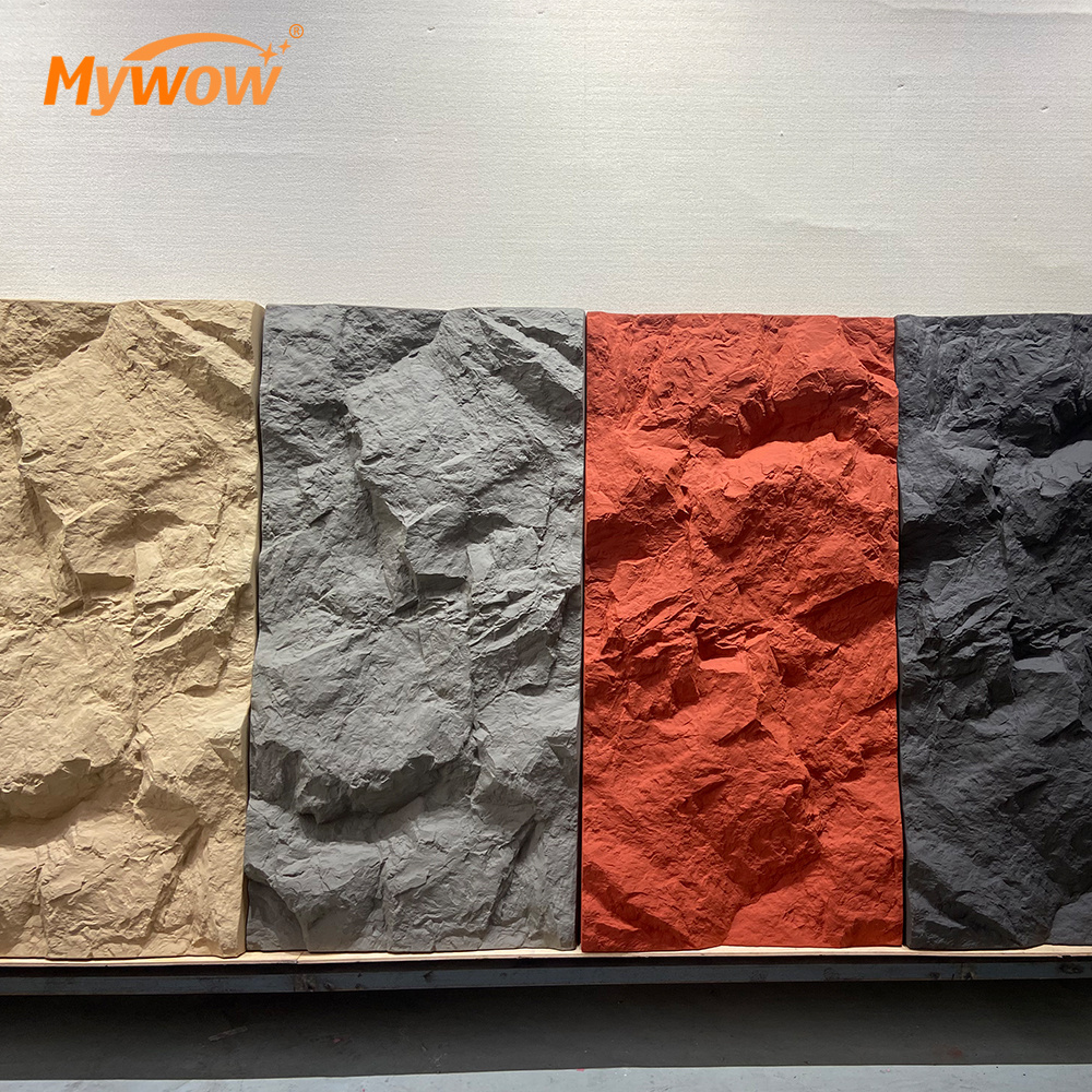 1200*600*90MM 3D Pu Stone Rock Slab Big Slab Faux Wall Panel