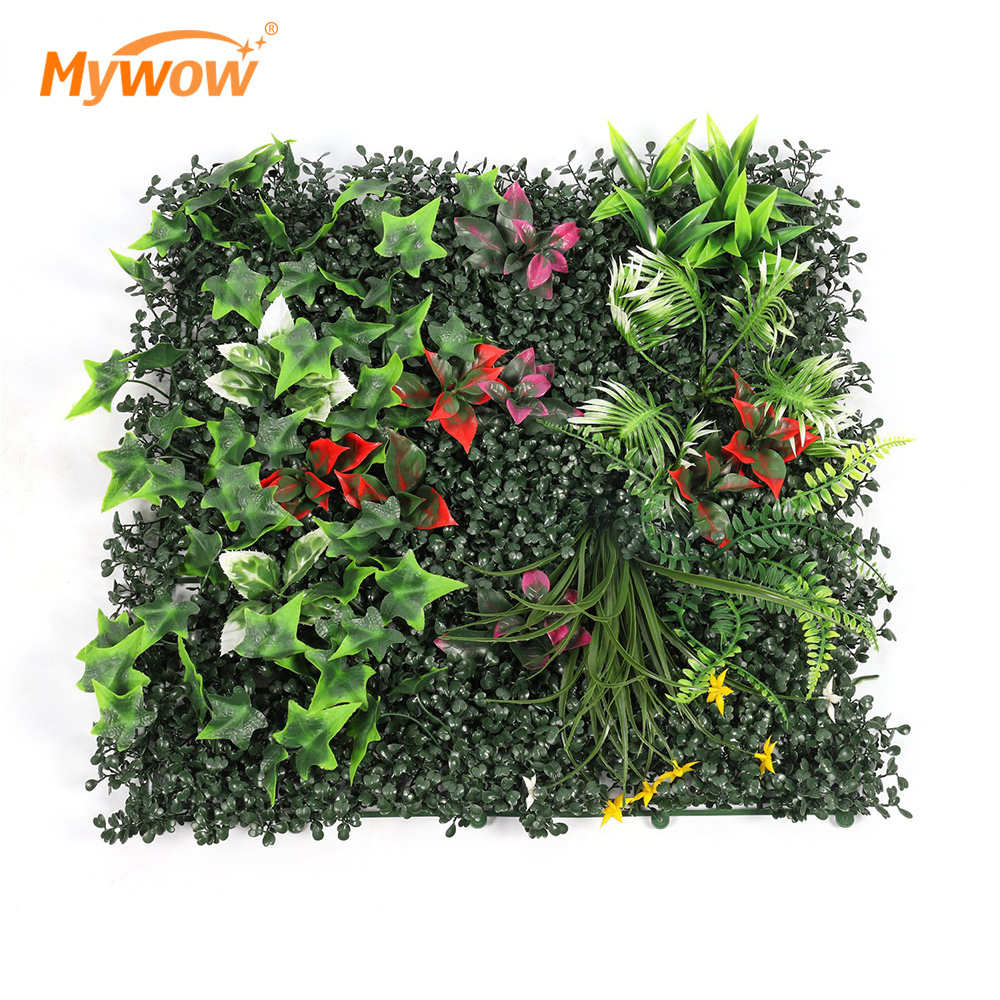 Easy to Install Artificial Grass Wall Panels Plastic Greenery Plant Wall Grass Wall Backdrop For Home Restaurant Indoor Decor