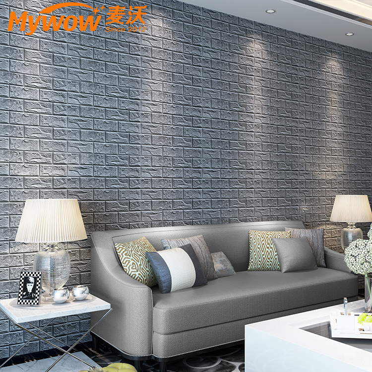 Hot Sale Products Wall Decor Self Adhesive Decorative Interior 3D Foam Wall Panels Brick Wall Sticker