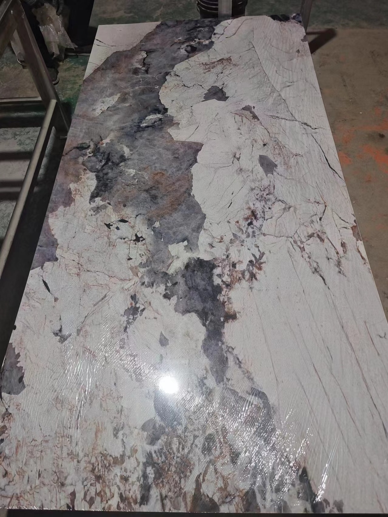 1.22x2.44m High Glossy Wall PVC Marble Panel 3D Printed PVC Marble Wall Panel UV Marble Sheet